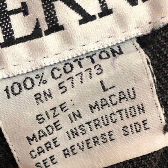 Vintage L Mens Denim Jean Jacket Embroidered faded black index international 938 - Picture 6 of 9